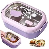 UWEOTYYY Caja de almuerzo de acero inoxidable a gran capacidad desmontable de lonchera de acero inoxidable con niños con fugas a prueba de fugas para guarderías escolares, niños