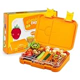 schmatzfatz Fiambrera Infantil con Compartimentos, Niños Colegio, Infantil de Colores, Loncheras para Niños con Secciones sin BPA y a Prueba de Fugas, Apta para Lavavajillas