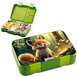 Jarlson Fiambrera para niños con 6 compartimentos TONI – fiambrera de tritan – caja de almuerzo a prueba de fugas – Lunch box jardín de infantes, escuela