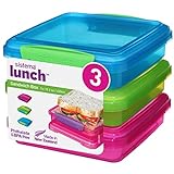 Sistema Caja para almuerzo (450 ml, 3 unidades, 1,55 x 15 x 12,4 cm)