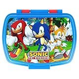 ALMACENESADAN 0468, Sandwichera Rectangular Multicolor Sonic; Producto de plástico, Reutilizable; Dimensiones Interiores 16,5x11,5x5,5 cm; Libre BPA