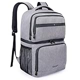 TOURIT Nevera mochila con 27 l aislado bolsa isotérmica para el camping, picnic, senderismo, playa, color gris