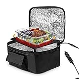 Horno portátil, mini coche de 12 V, microondas, fiambrera eléctrica con calefacción, calentador de alimentos personal para viaje por carretera, camping, picnic, reunión familiar