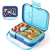 BOZ Bento Lunch Box Para Niños - Caja De Almuerzo Para Niños Con Compartimentos - Caja De Almuerzo De Bento Para Niños Para Edades De 3 a 7 años (Dinos)