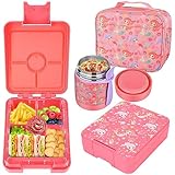 Itslife Fiambrera Bento Box para niños con 300ml Termo para Comida, compartimentos,Bolsas isotérmicas para el almuerzo,Lunchbox,Fiambrera ideal para guardería y escuela, Sirena