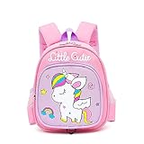 Hifot Unicornio Mochilas para Niña, Lindo 3D Mochila Mochila Infantil Mochila De Viaje Duradera Y De Moda para Niños, Mochila con Tirantes Ajustables