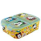 Fiambrera infantil múltiple con 3 compartimentos de Mickey Mouse