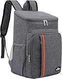 YDFYX Mochila Nevera Isotermica Grande, Bolsa de Picnic Termica Impermeable, a Prueba de Fugas, para La Playa, Almuerzo, Barbacoa (A. Clásico - Gris)