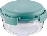 ZWILLING Lunchtime - Fiambrera con acumulador de frío, caja redonda a prueba de fugas, para ensalada, 18 cm, 1 l, para escuela, trabajo, picnic, viajes, camping, color verde
