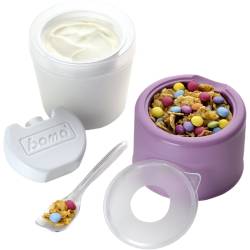 Bama Yo Kit de vaso con dos compartimentos para desayunar cereales y yogur